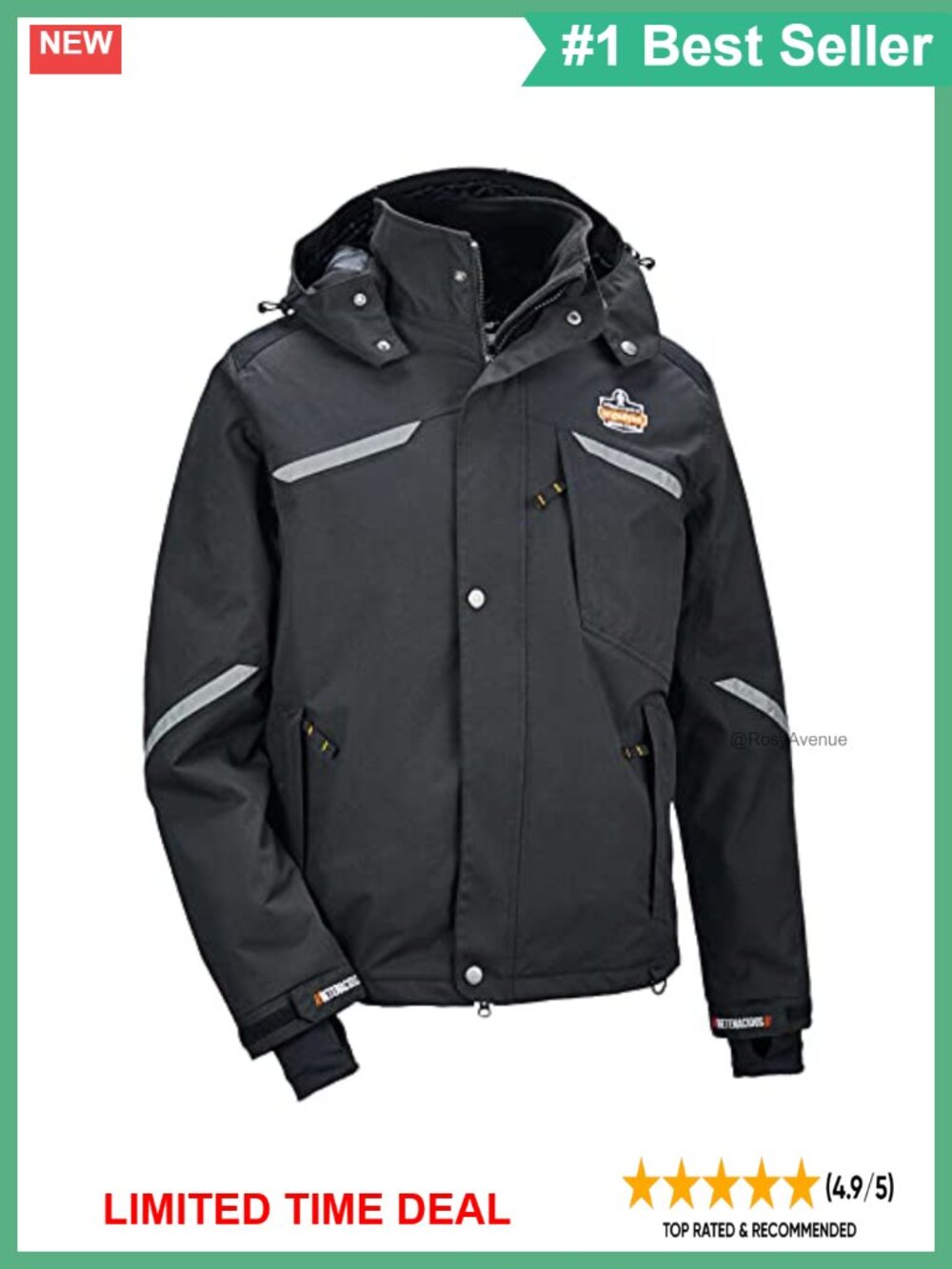 Ergodyne N-Ferno Thermal Work Jacket 500D Nylon Hooded Winter